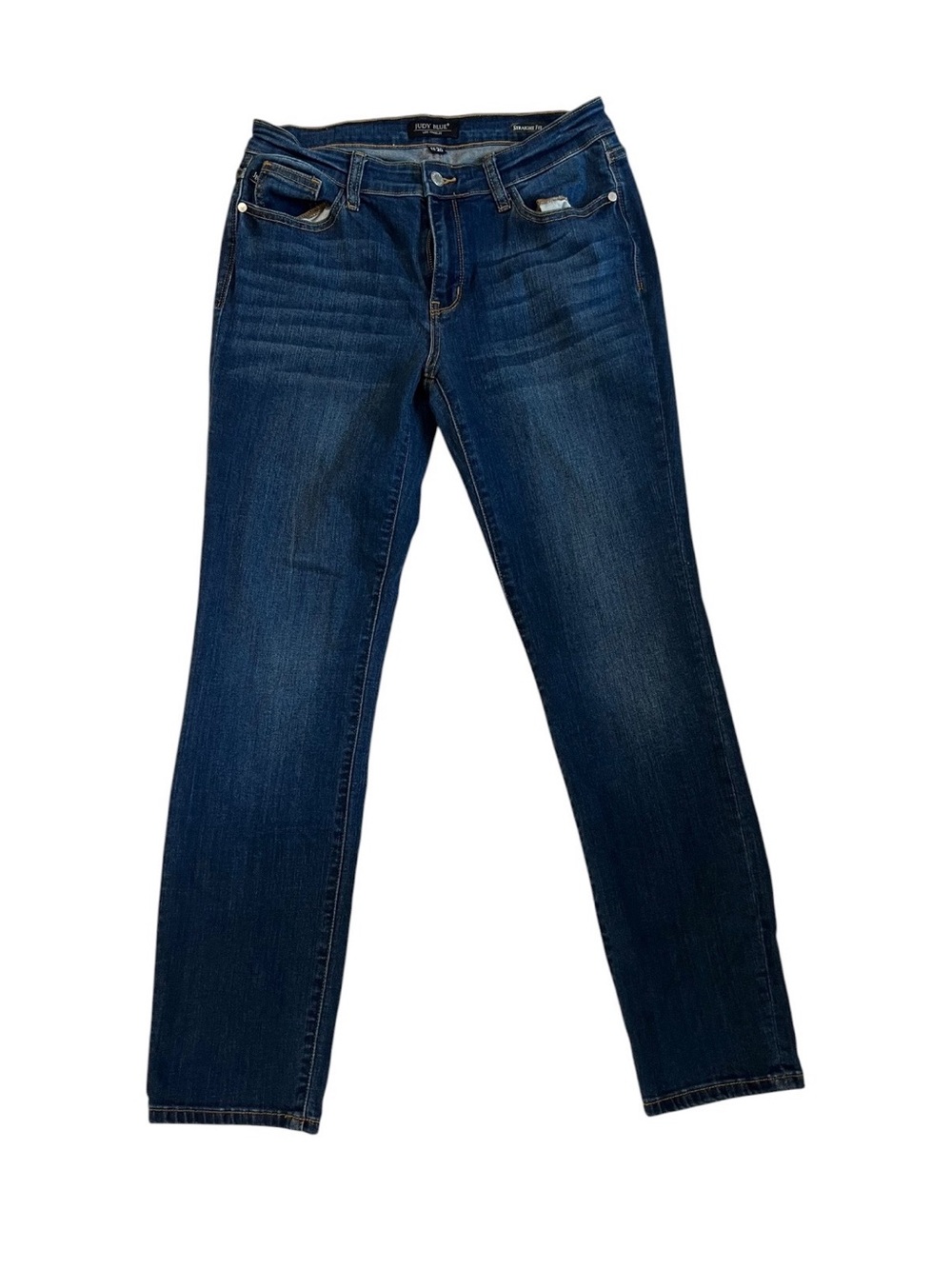 Judy Blue Straight Fit Dark Wash Mid Rise Jeans JB82356DK Womens 11/30